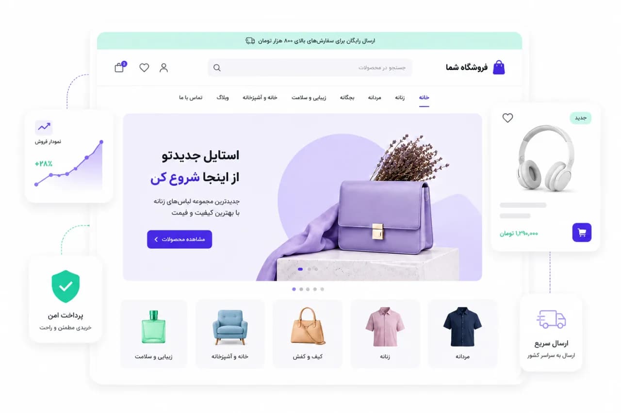 فروشگاه ساز حرفه ای برای رشد سریع کسب و کار شما